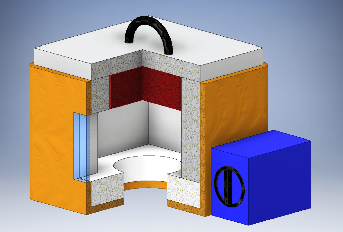 Gezeigt wird ein 3D-CAD-Modell des Prototypes: Prototyp-Entwurf des Handgerätes zur vor-Ort-Prüfung der Brandschutzbeschichtung [Bild: KIT].
